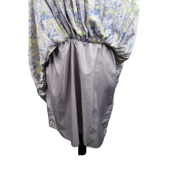 LC Lauren Conrad pleated floral tank dress women's 12 lavender lined pull-on - Picture 12 of 16